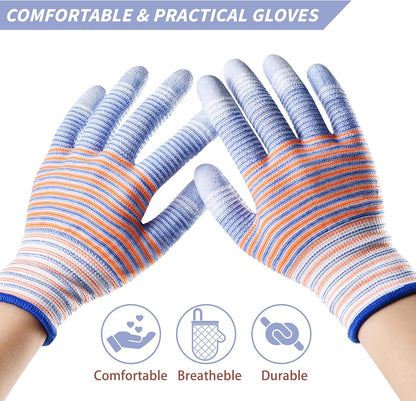 Gardening Gloves for Women - Gardening Gloves 12 Pairs, Breathable Rubber Garden Gloves, Outdoor Protective Working Gloves