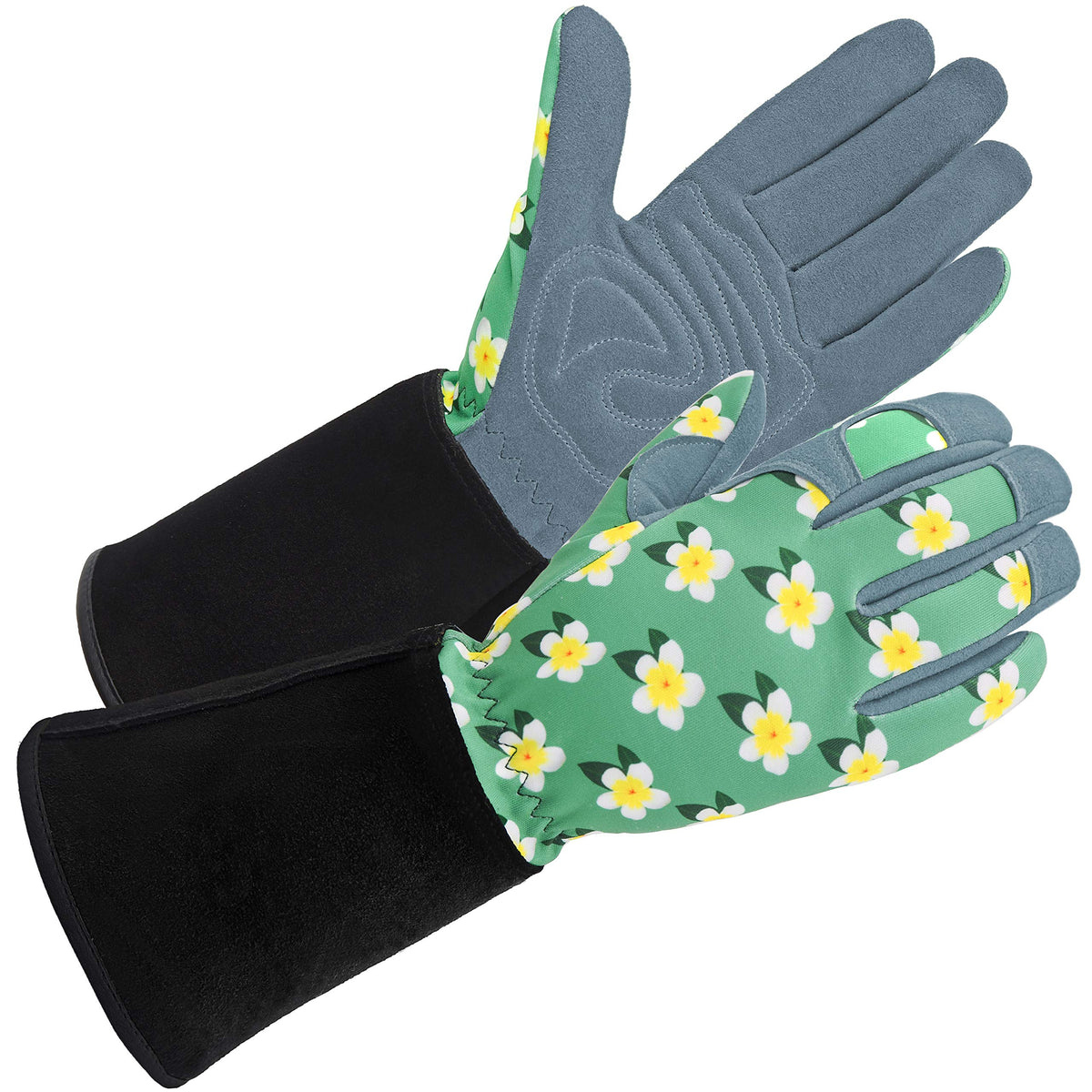 SKYDEER Premium Genuine Deerskin Suede Women's Gardening Gloves, Ultra-Soft Padded, Comfort Fit for Work, Medium, SD6611/M