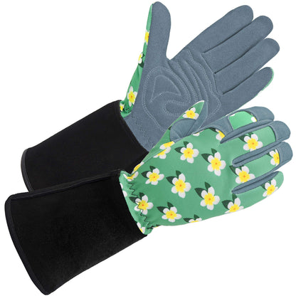 SKYDEER Premium Genuine Deerskin Suede Women's Gardening Gloves, Ultra-Soft Padded, Comfort Fit for Work, Medium, SD6611/M